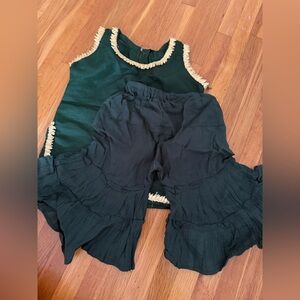 Green gharara set for baby girl perfect for Eid/diwali or mehndi.